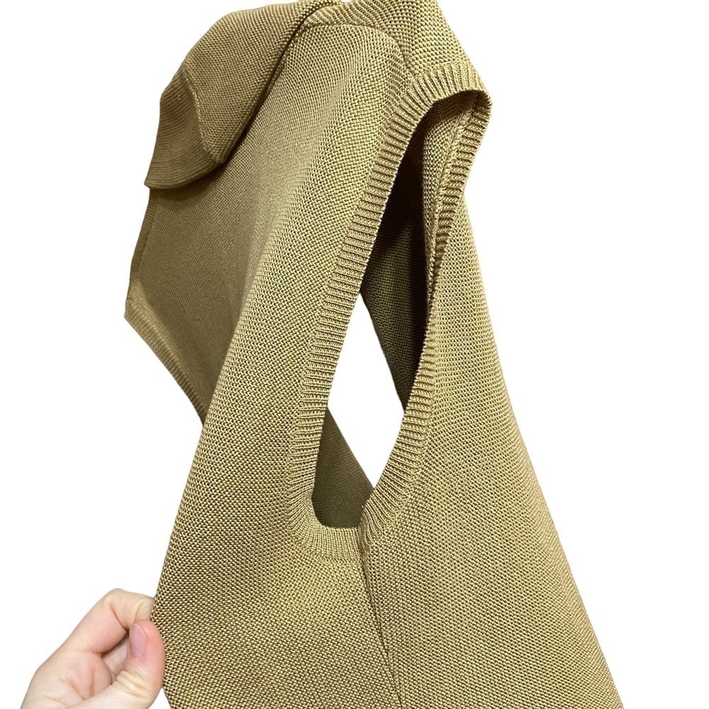Lauren Ralph Lauren Knit Sleeveless Shawl Collar Vest with Buckle - Picture 3 of 7